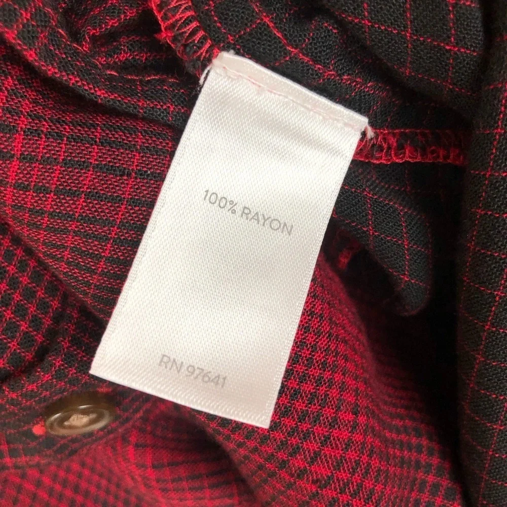 J. Jill Plaid long sleeve oversized button down shirt size XS - Picture 6 of 8